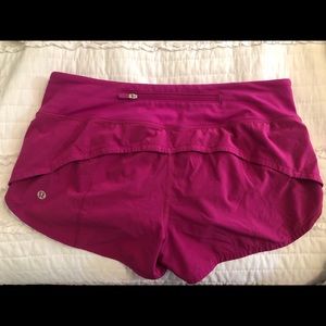 hot pink lululemon speed up shorts
